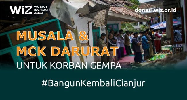 bangun kembali cianjur - Musala dan MCK darurat