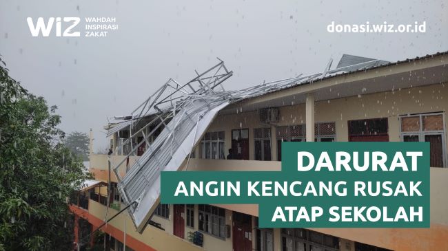 perbaiki atap sekolah