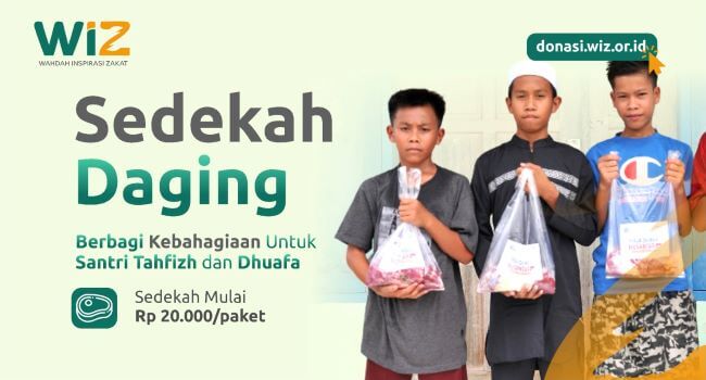 Campaign Sedekah Daging Berbagi Kebahagiaan Bersama Santri Dan